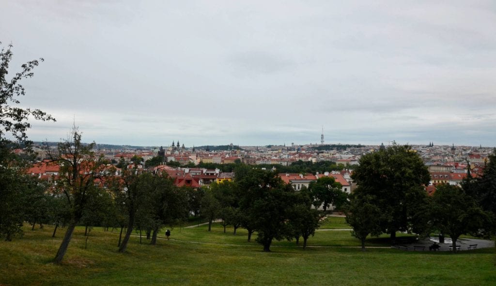 Wzgórze petrin zieleń krajobrazy panorama