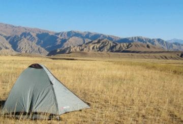 Nocleg w namiocie w Kirgistanie