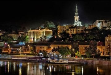 Belgrad nocą, Serbia