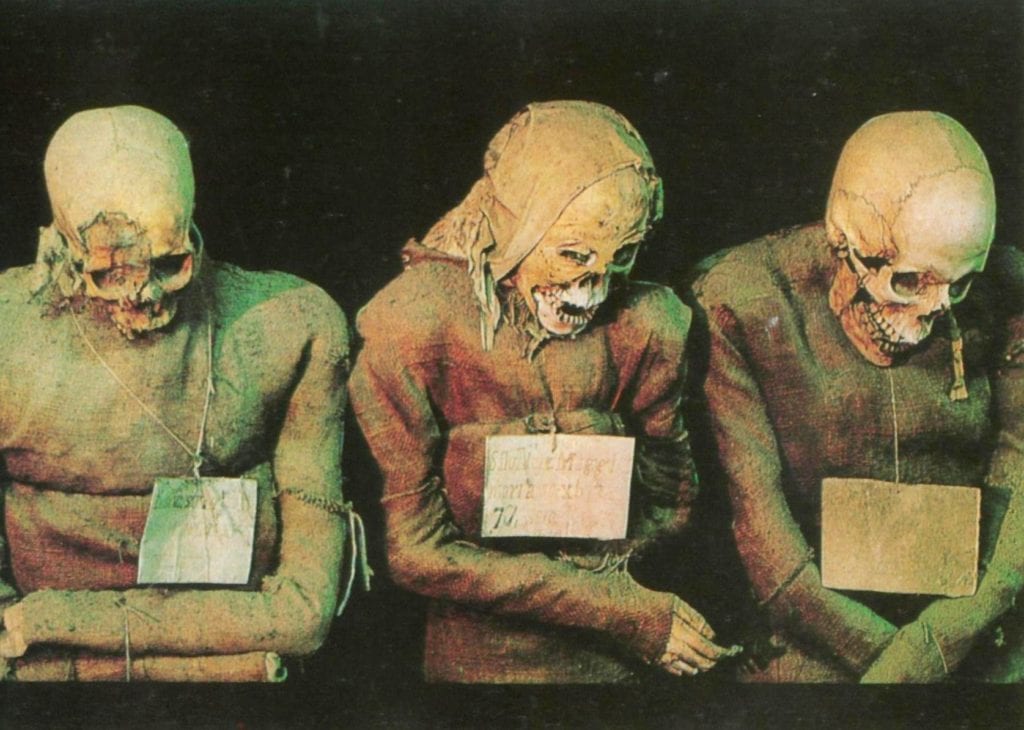Mumie w katakumbach Kapucynów w Palermo